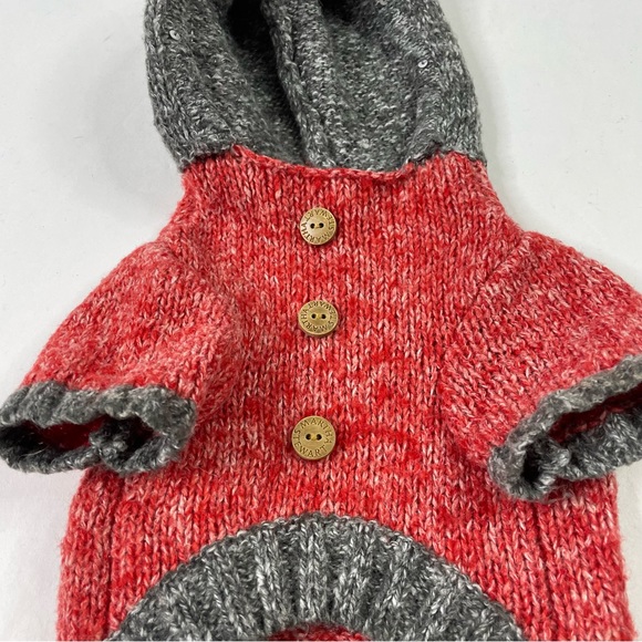 14”x8” Small Dog Knit Hoodie Sweater - Picture 4 of 6